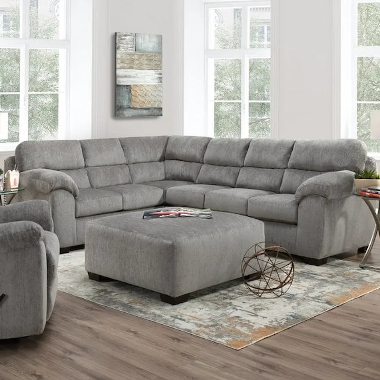 1785-2137 - OTTOMAN (LUCILLE SLATE)