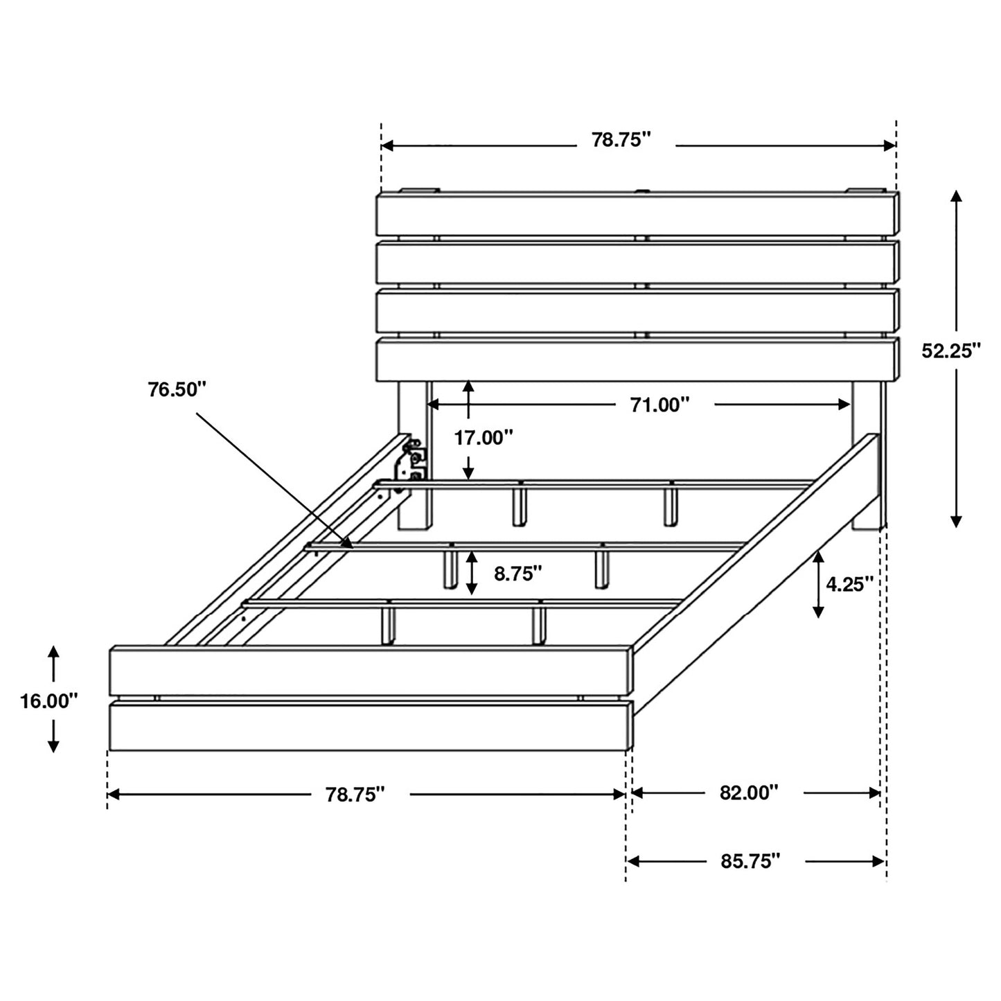 Brantford Eastern King Panel Bed Barrel Oak