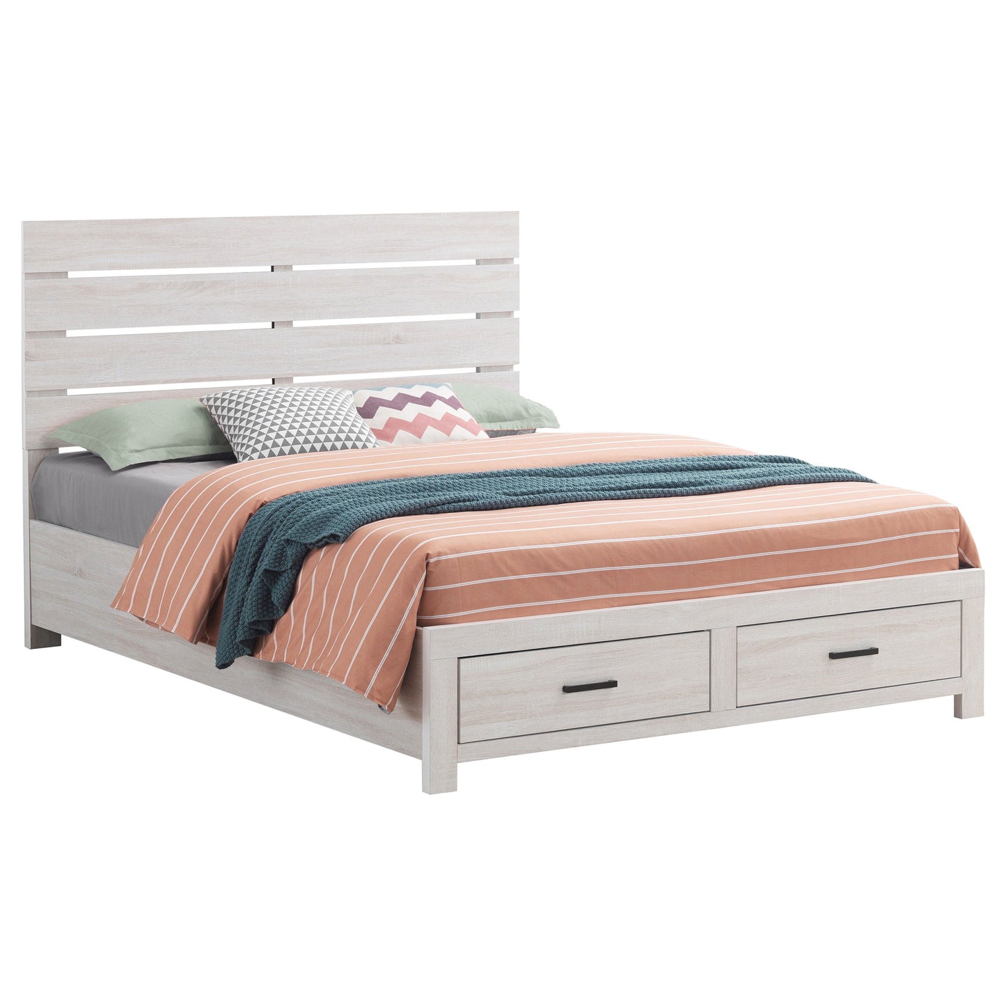 Brantford Eastern King Storage Bed Coastal White