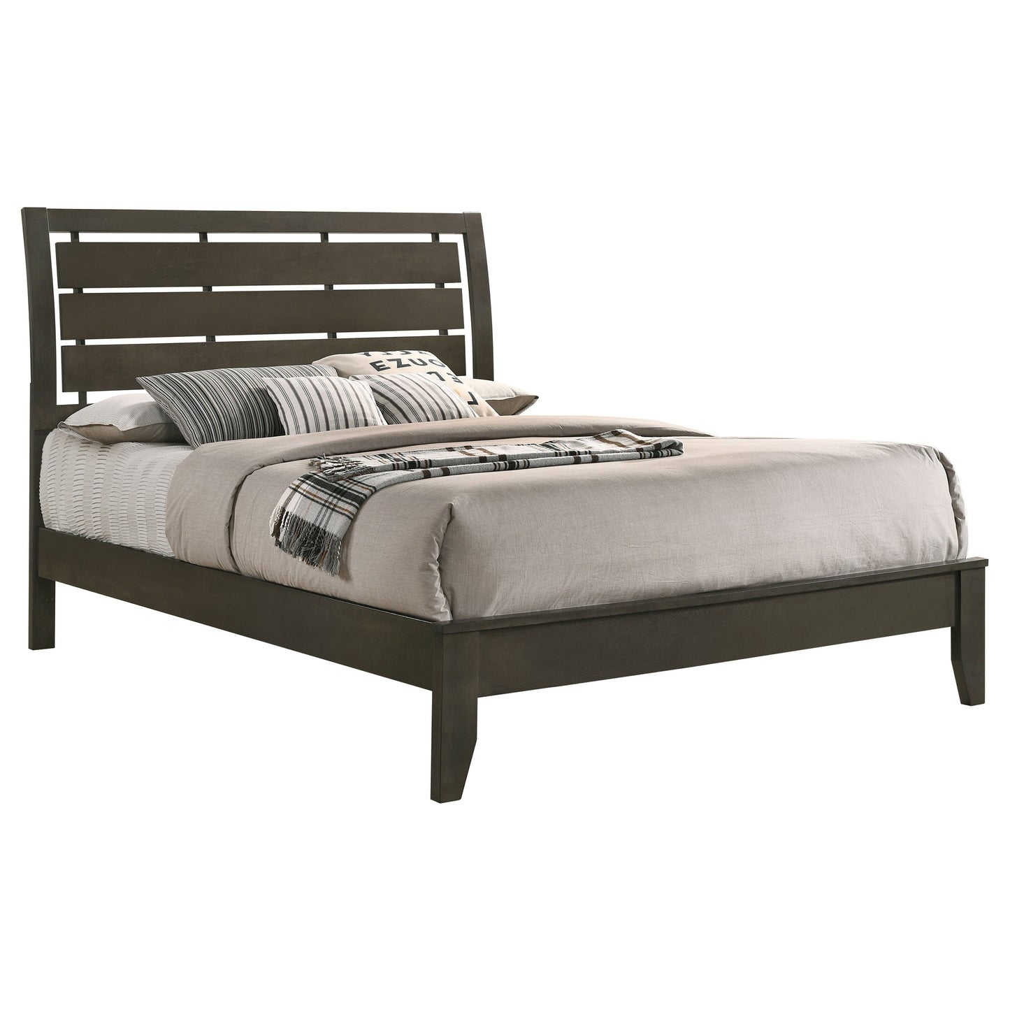 Serenity Queen Panel Bed Mod Grey