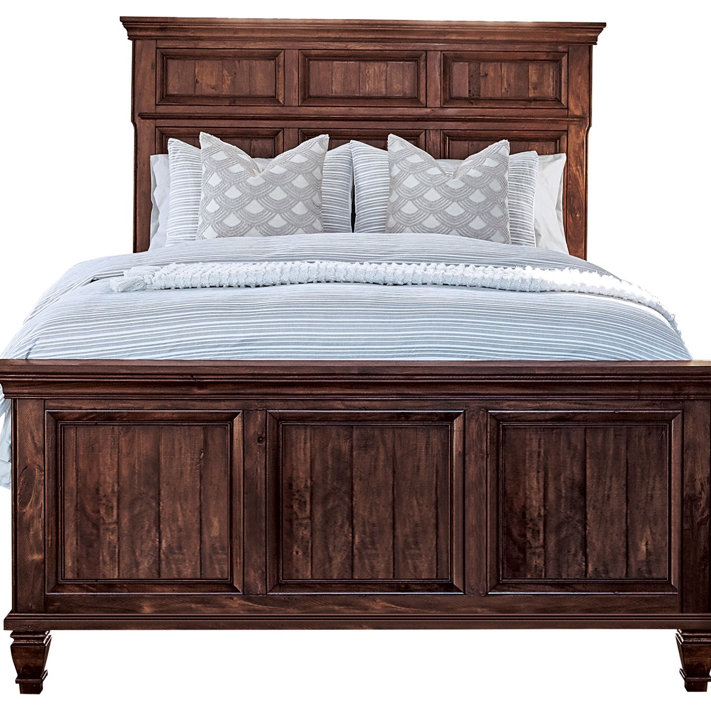 Avenue Eastern King Panel Bed Weathered Burnished Brown