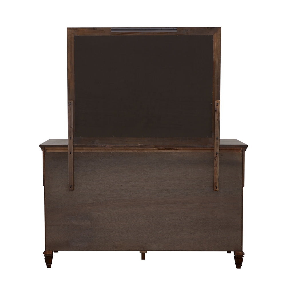Avenue Rectangle Dresser Mirror Weathered Burnished Brown