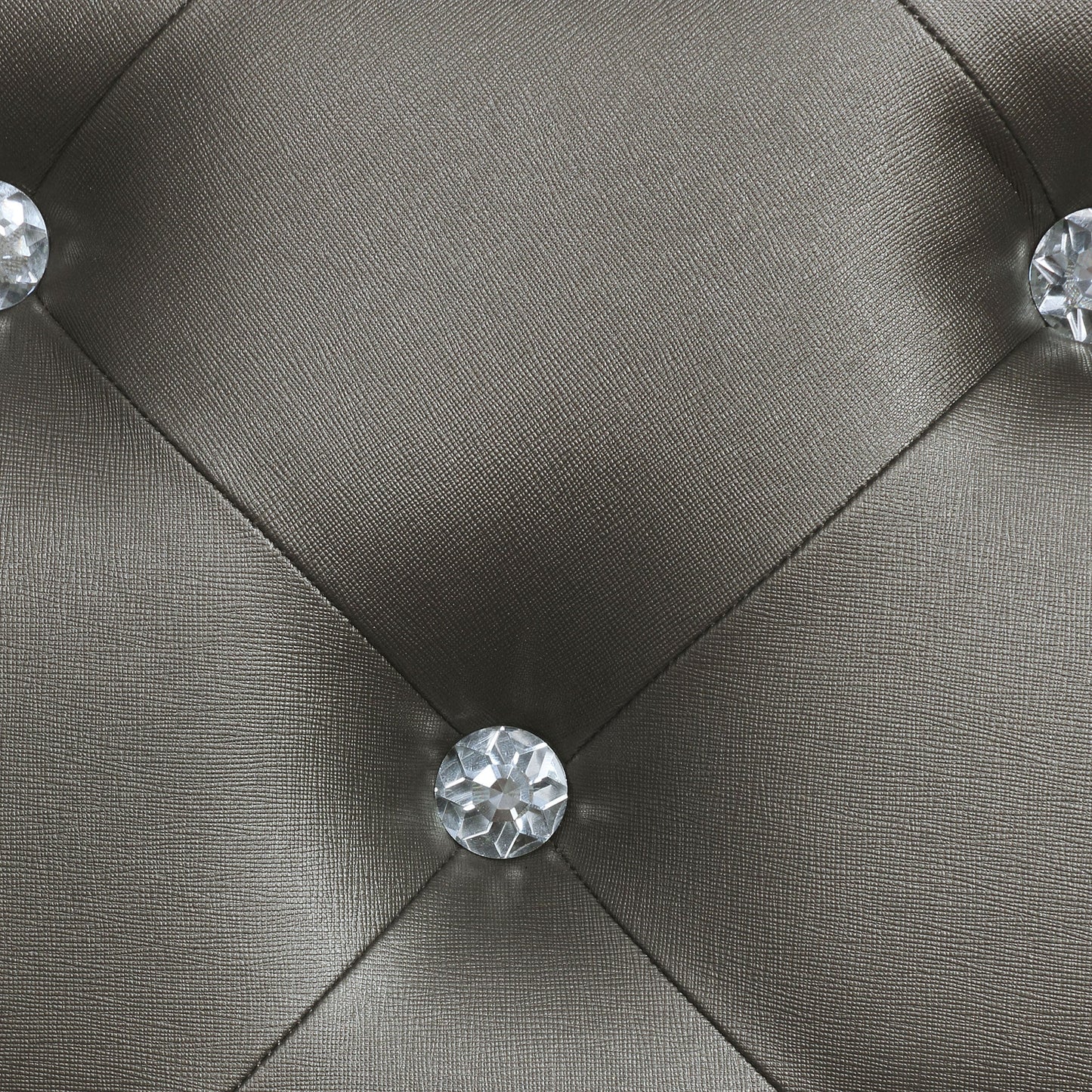 Gunnison Eastern King Panel Bed with LED Lighting Silver Metallic