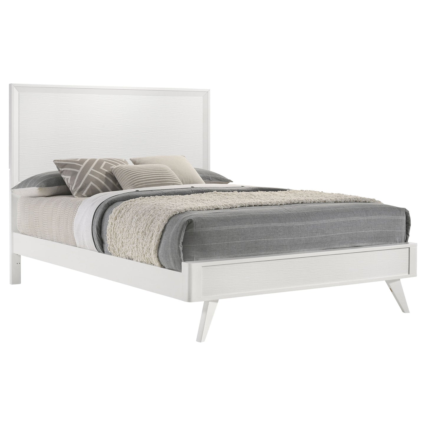 Janelle California King Panel Bed White