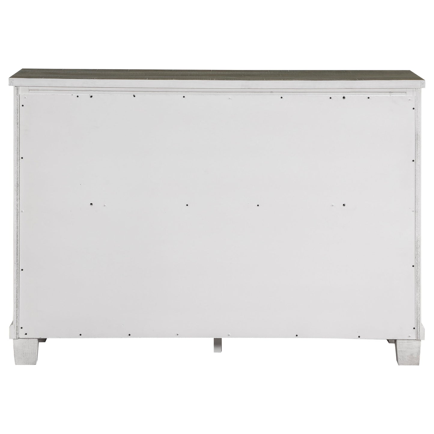 Lilith 7-drawer Dresser Distressed Grey and White