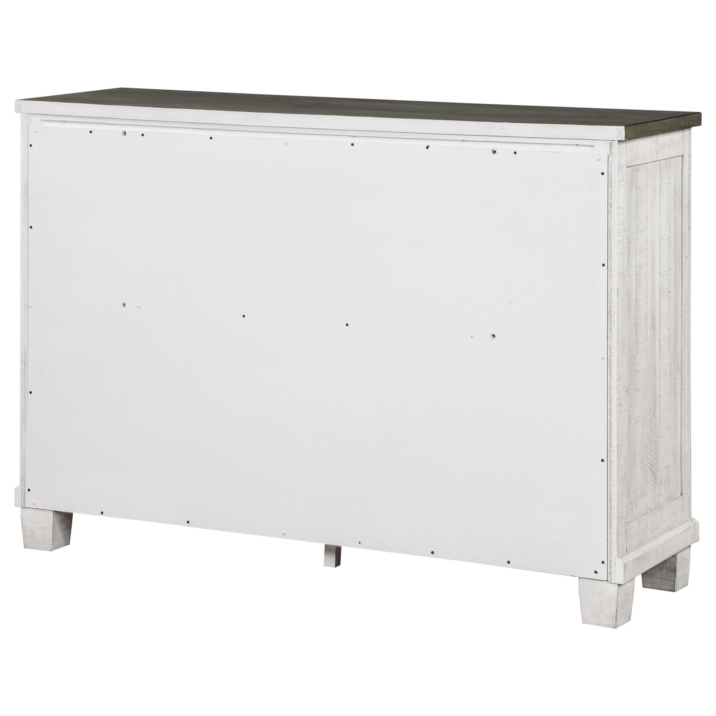 Lilith 7-drawer Dresser Distressed Grey and White