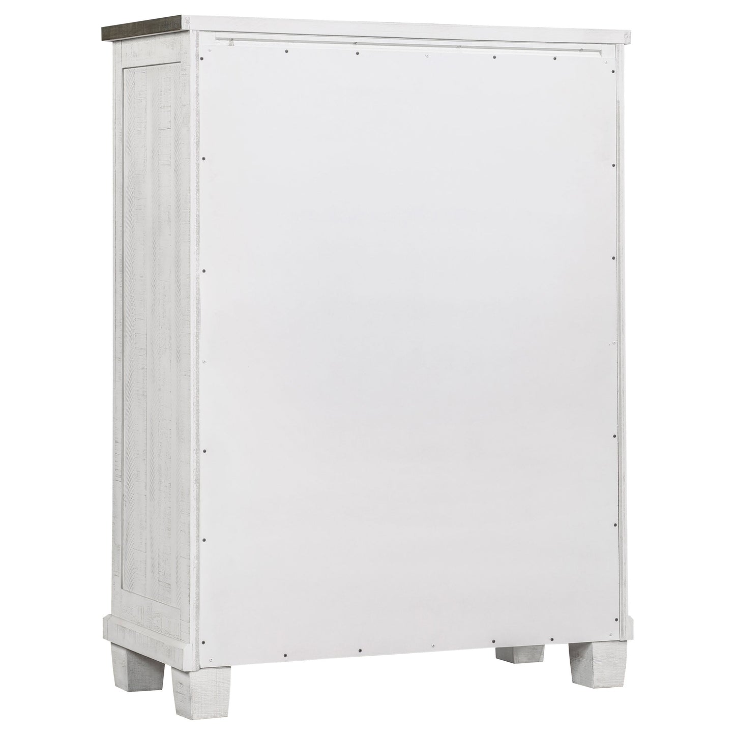 Lilith 5-drawer Chest Distressed Grey and White