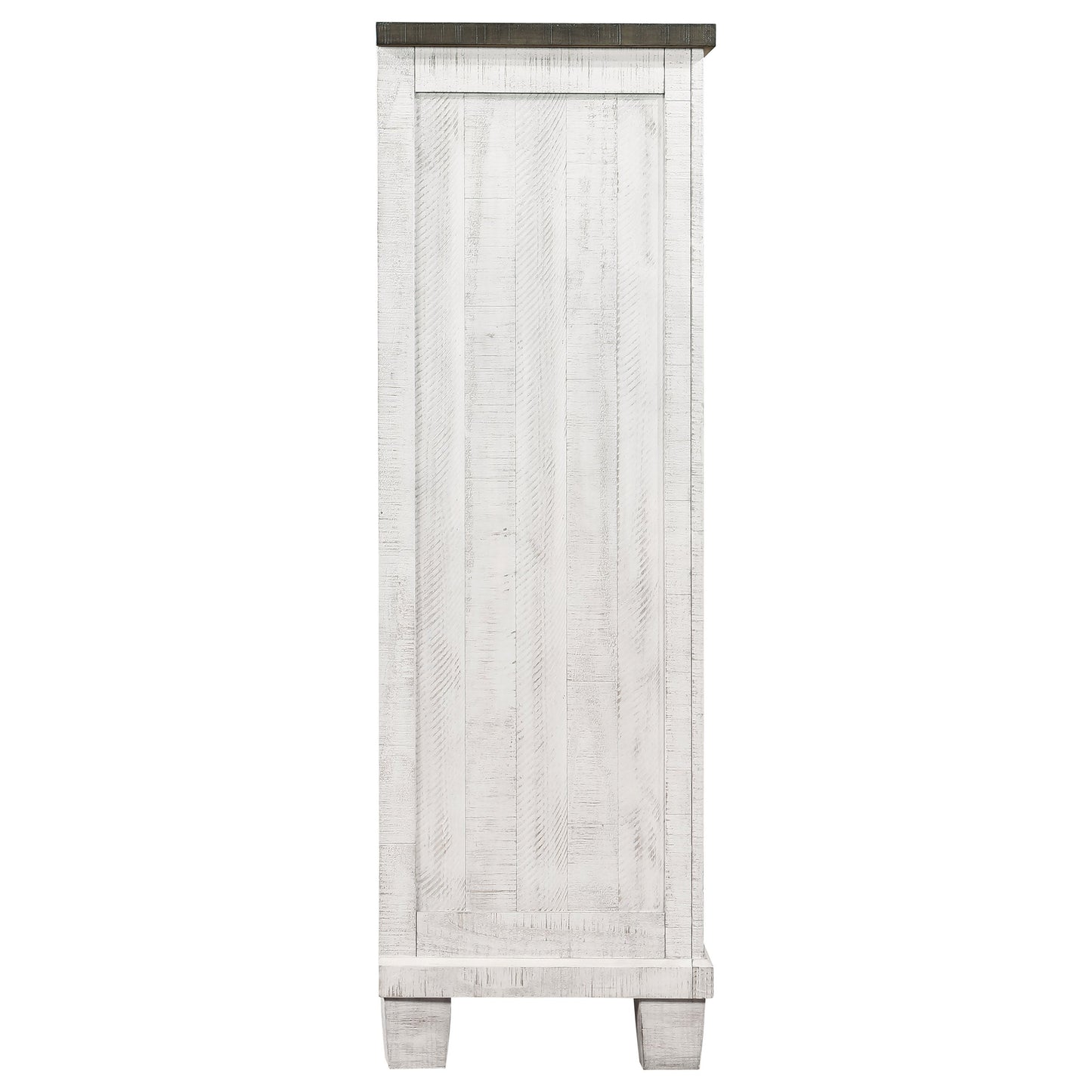 Lilith 5-drawer Chest Distressed Grey and White