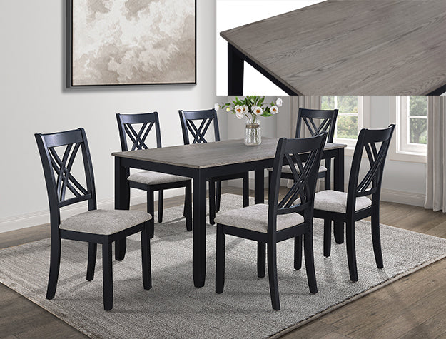ELOISE LIGHT GREY 7-PC DINETTE SET