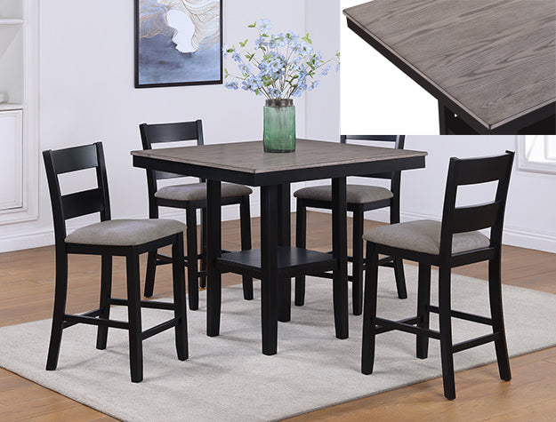 LESTER LIGHT GREY 5-PCK CTR HT TABLE