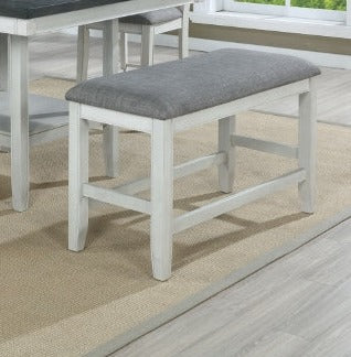 FULTON WHITE COUNTER HEIGHT BENCH