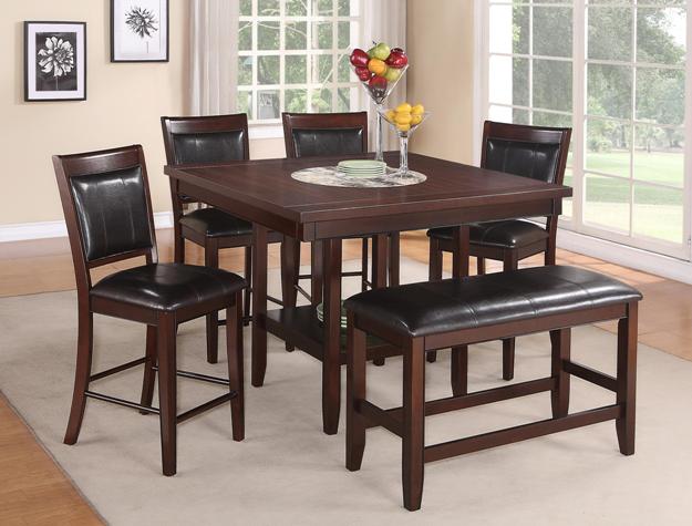 FULTON BROWN COUNTER HEIGHT BENCH