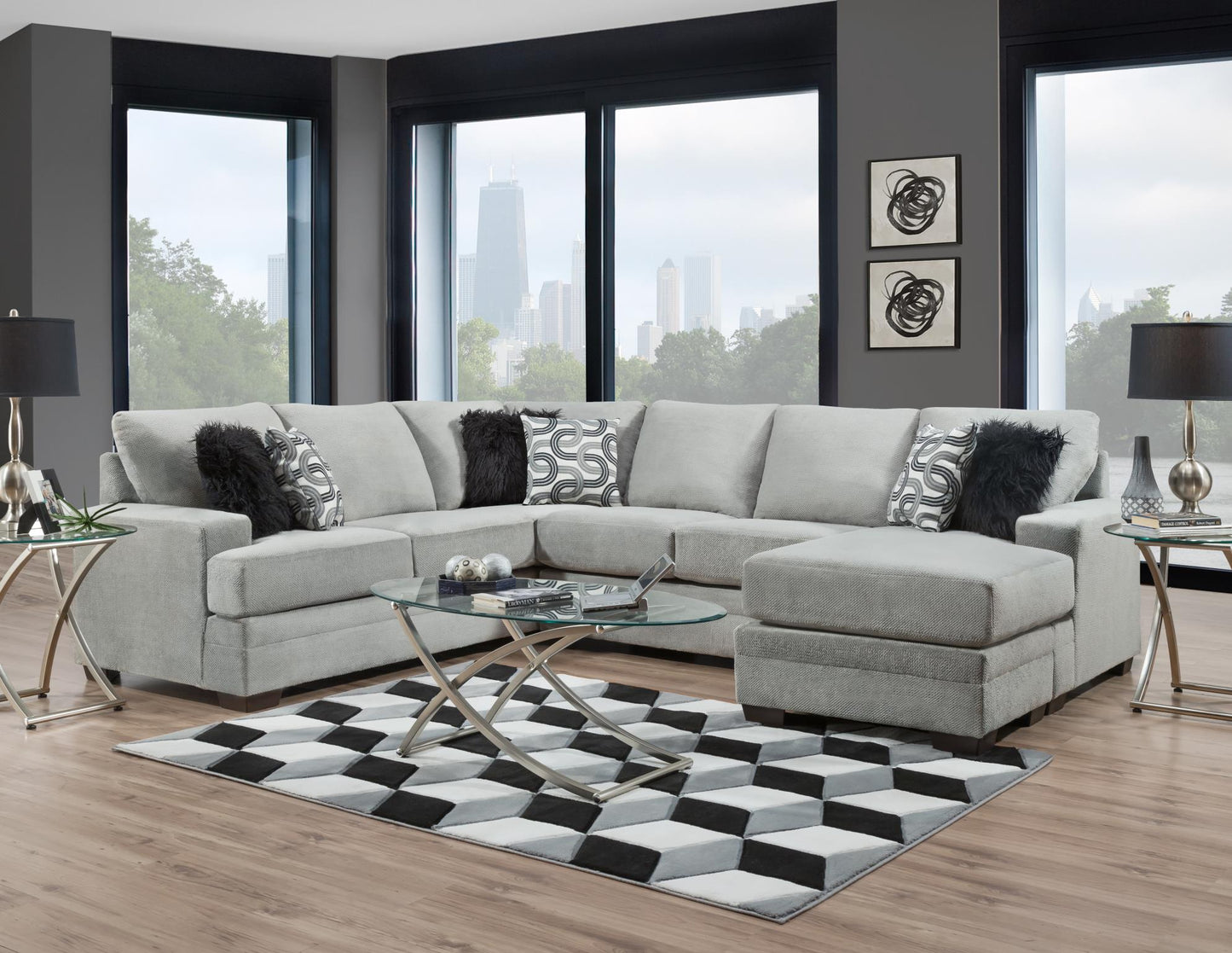 Cooper Platinum Chaise End