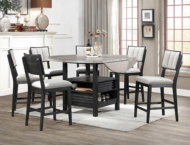 CLINE LIGHT GREY COUNTER HEIGHT CHAIR