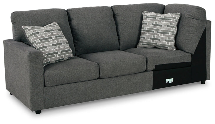 Edenfield Charcoal Sectional Left Hand Facing Sofa