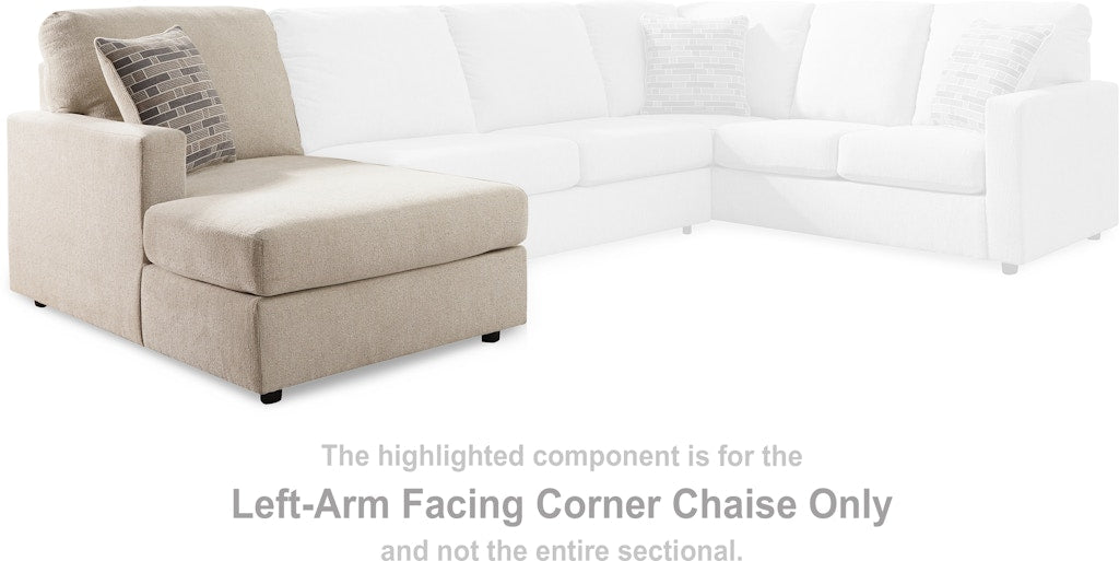 Edenfield Linen Sectional Left Hand Facing Chaise