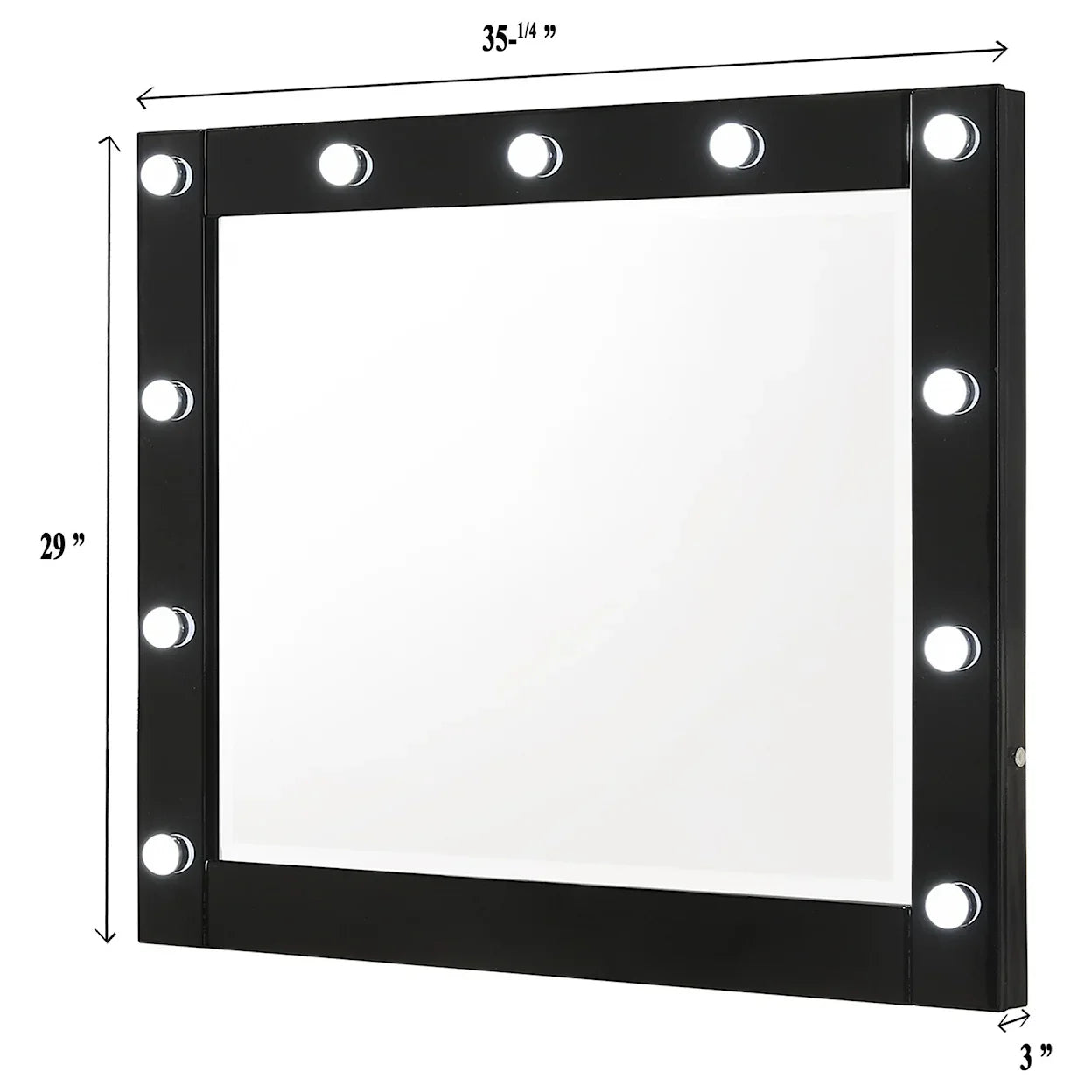AVERY VANITY BLACK TOP W/LED