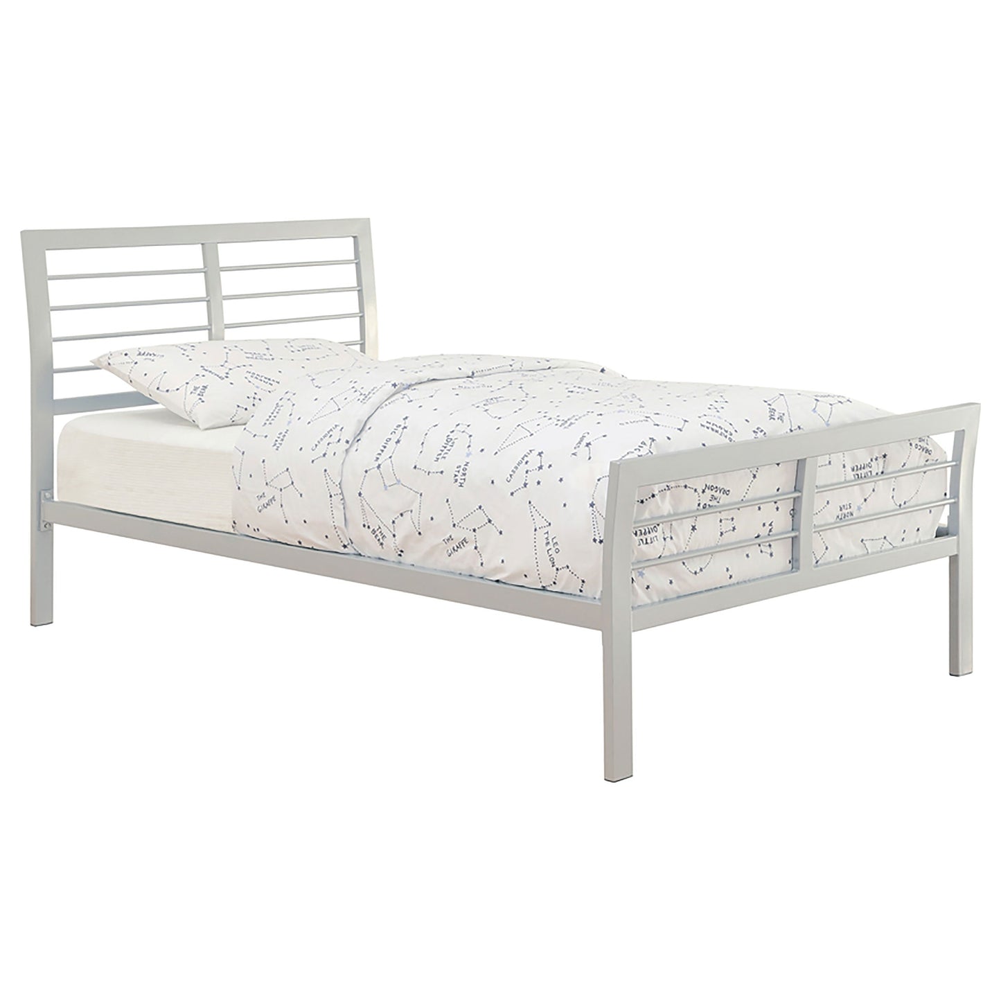 Cooper Full Metal Bed Silver