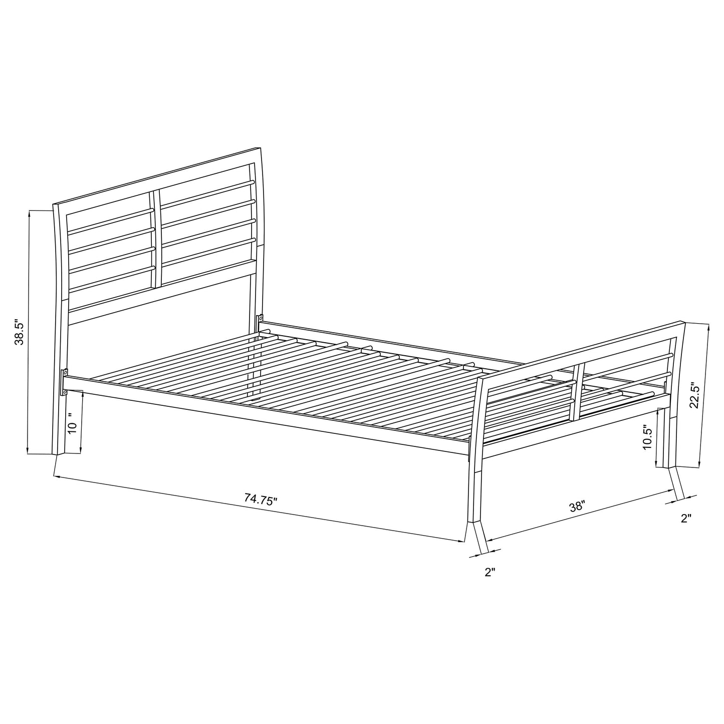 Cooper Twin Metal Bed Silver