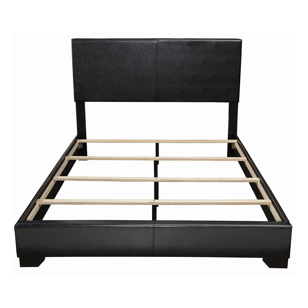 Conner Eastern King Upholstered Panel Bed Black
