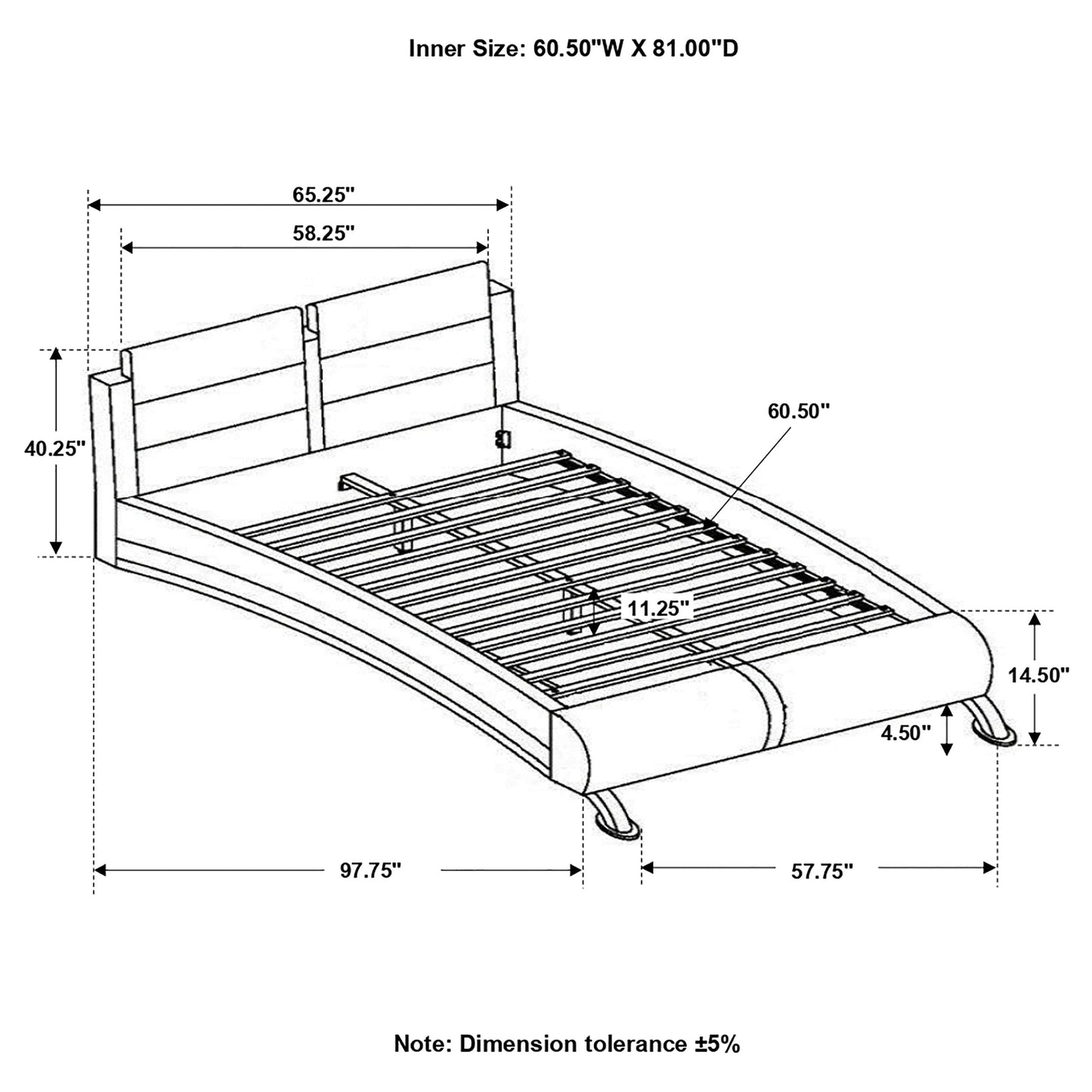 Jeremaine Queen Upholstered Bed White