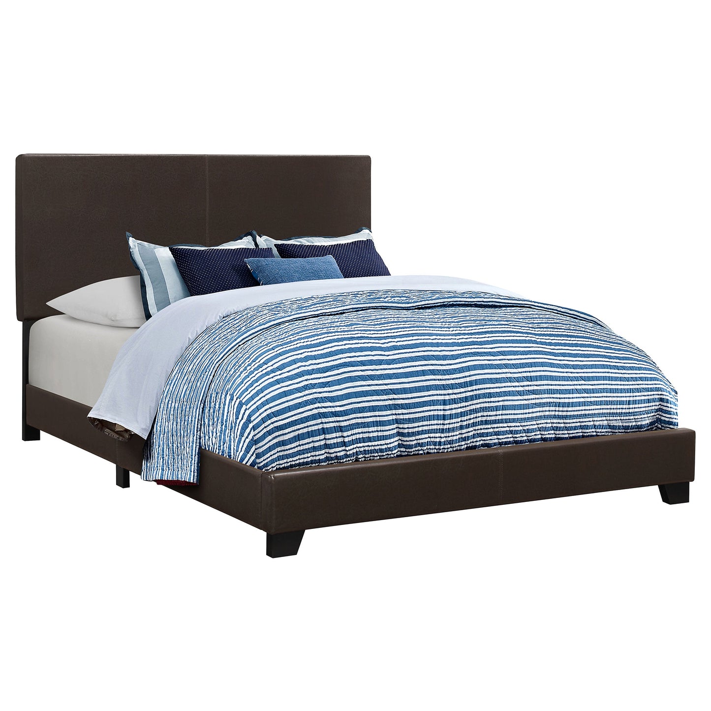 Dorian Upholstered California King Bed Brown