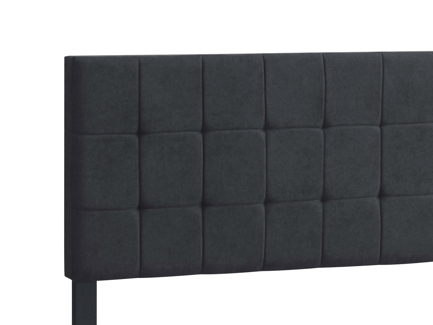 Fairfield Queen Upholstered Panel Bed Dark Grey
