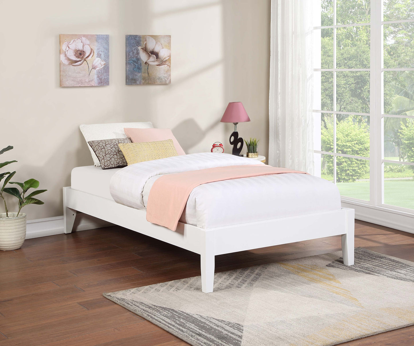 Hounslow Platform Full Bed White