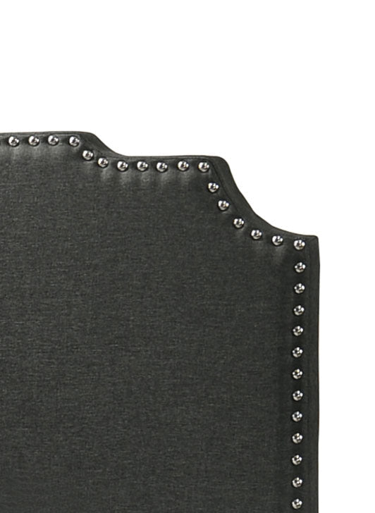 Tamarac Upholstered Nailhead Queen Bed Grey