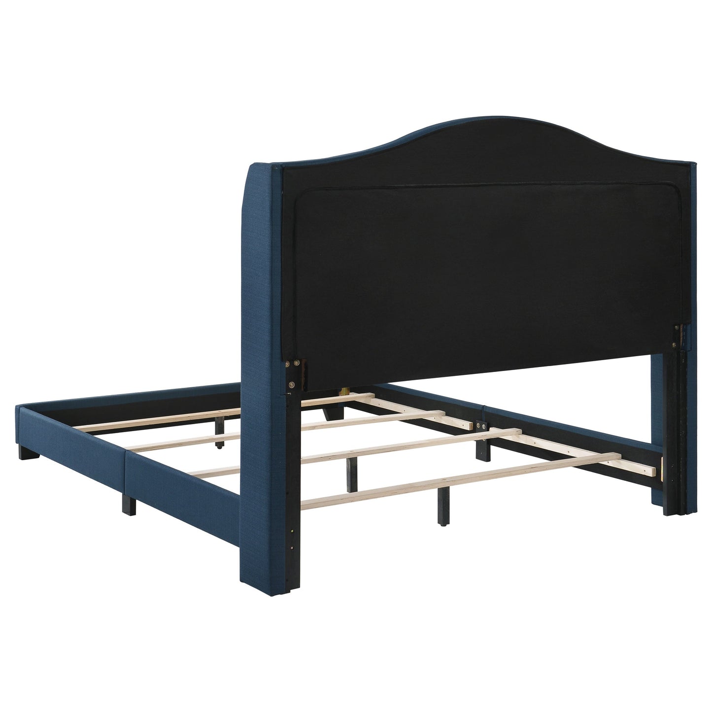 Sonoma Full Camel Headboard Bed with Nailhead Trim Blue