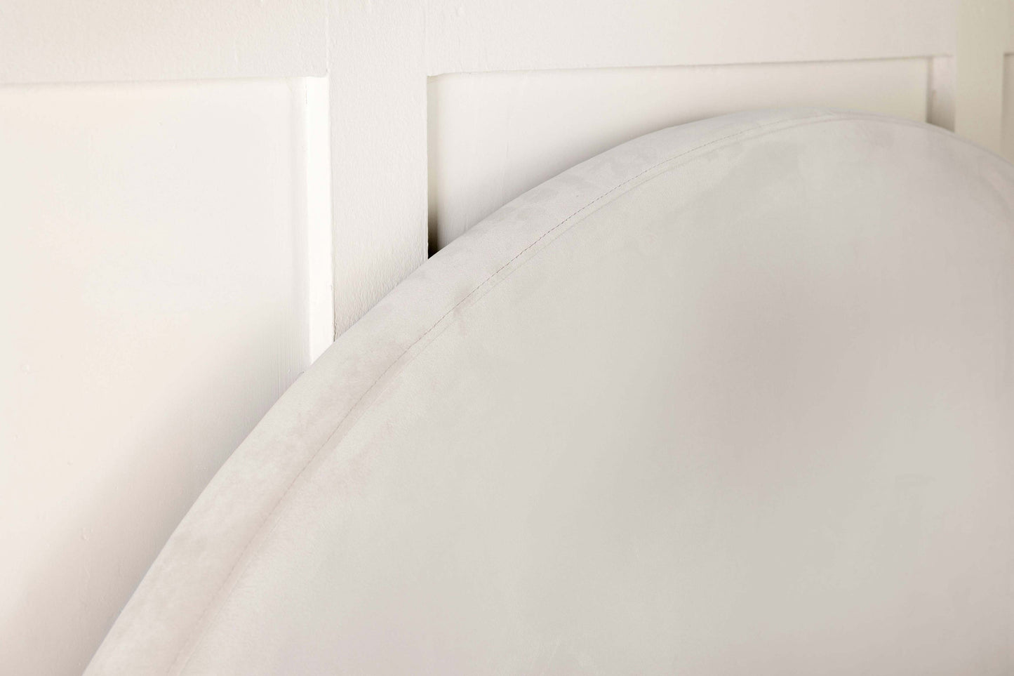 June Upholstered Arched Twin Headboard Ivory