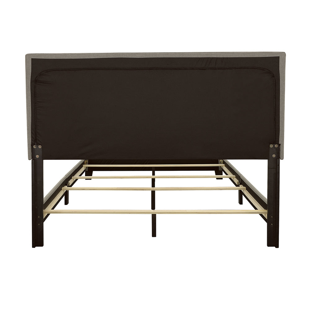 Boyd Queen Upholstered Bed with Nailhead Trim Grey