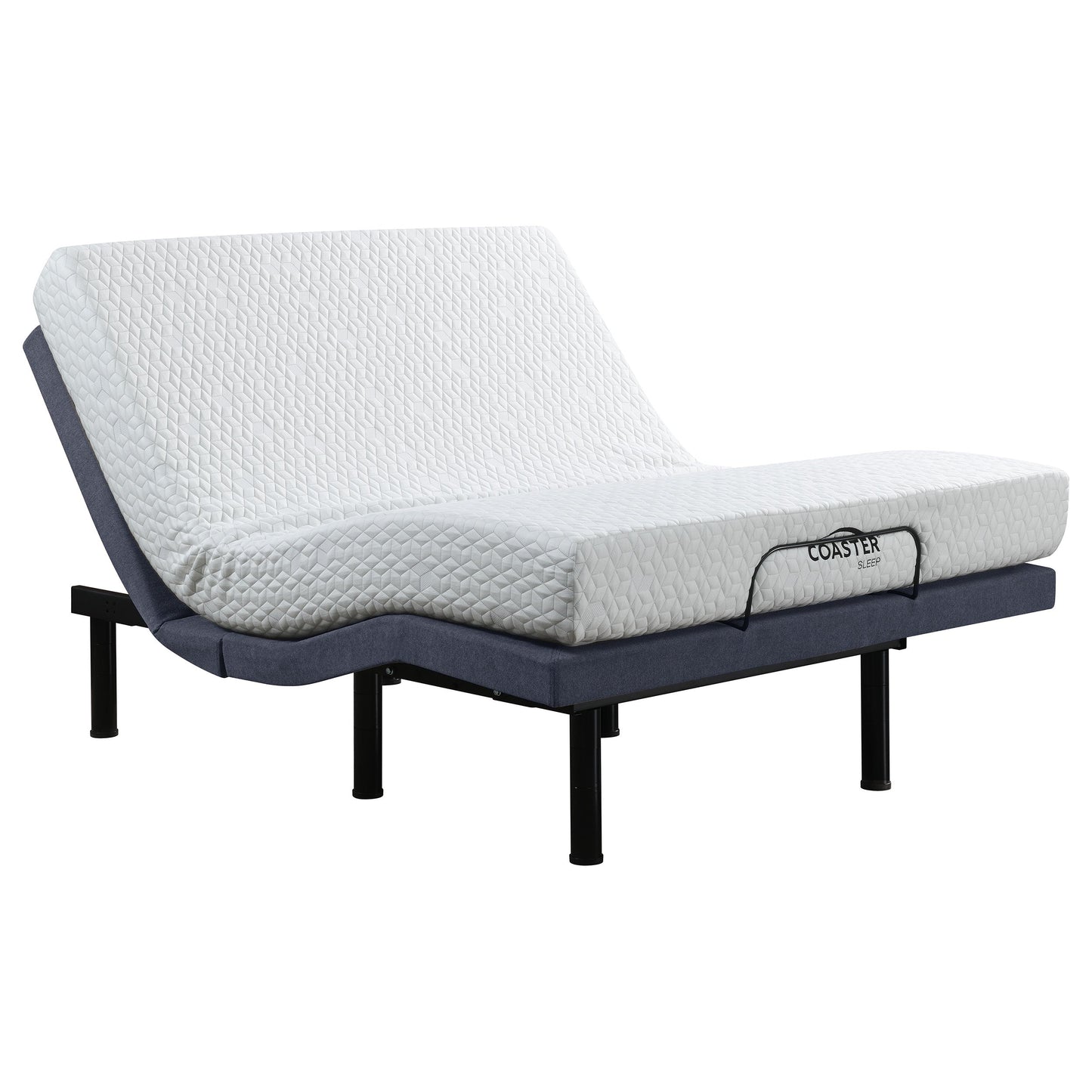 Negan Twin XL AdjusTable Bed Base Grey and Black