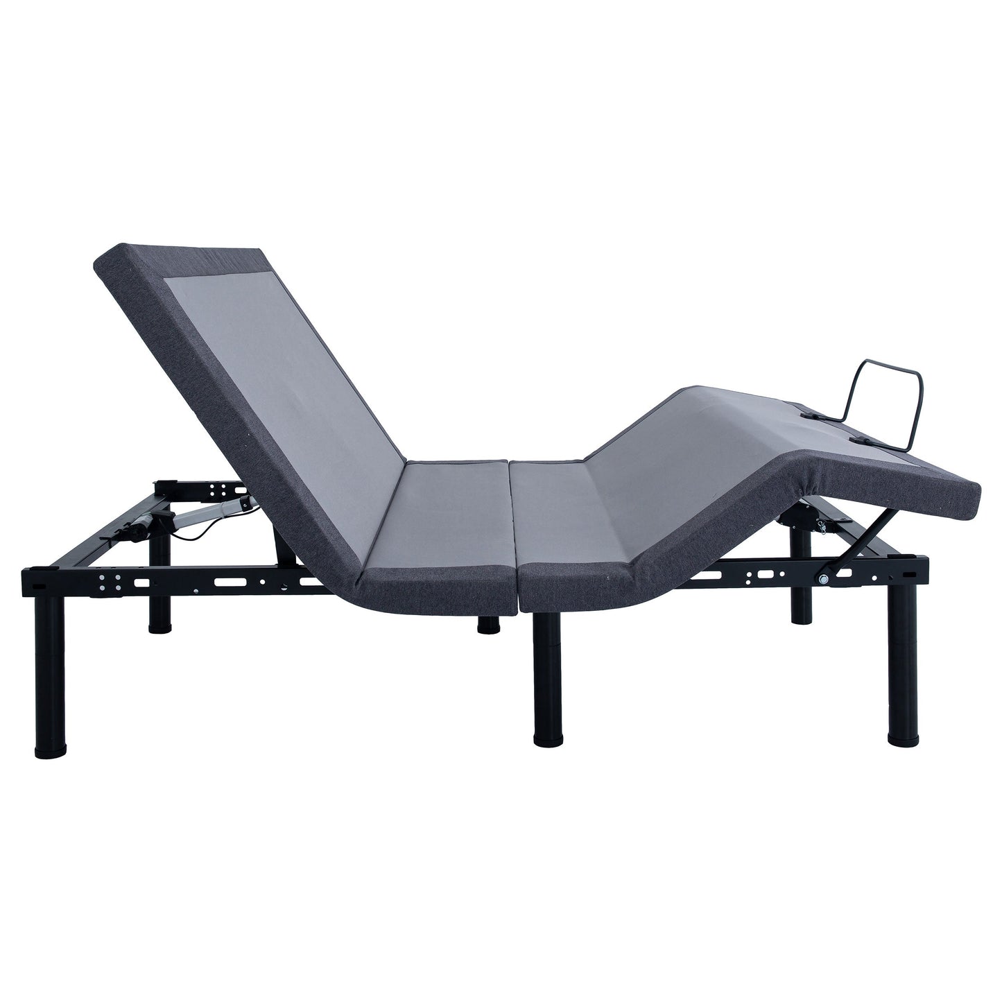 Negan Twin XL AdjusTable Bed Base Grey and Black