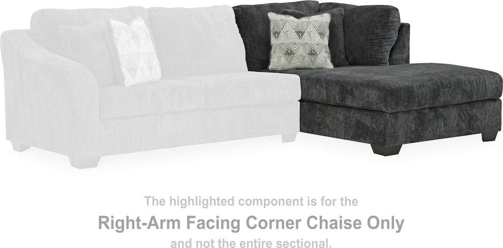 Biddeford Onyx Sectional RAF Corner Chaise
