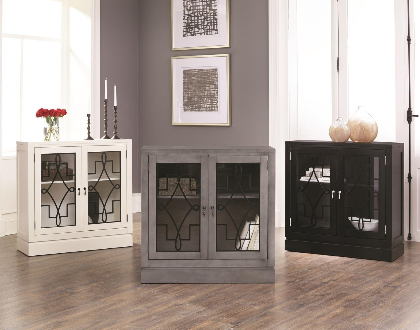 Import Entertainment Consoles Black 2 Door Console