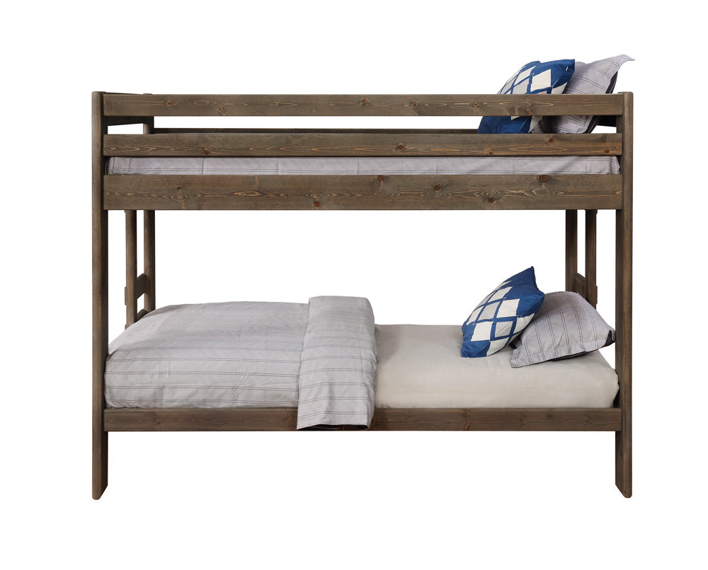 Wrangle Hill Twin Over Twin Bunk Bed Gun Smoke