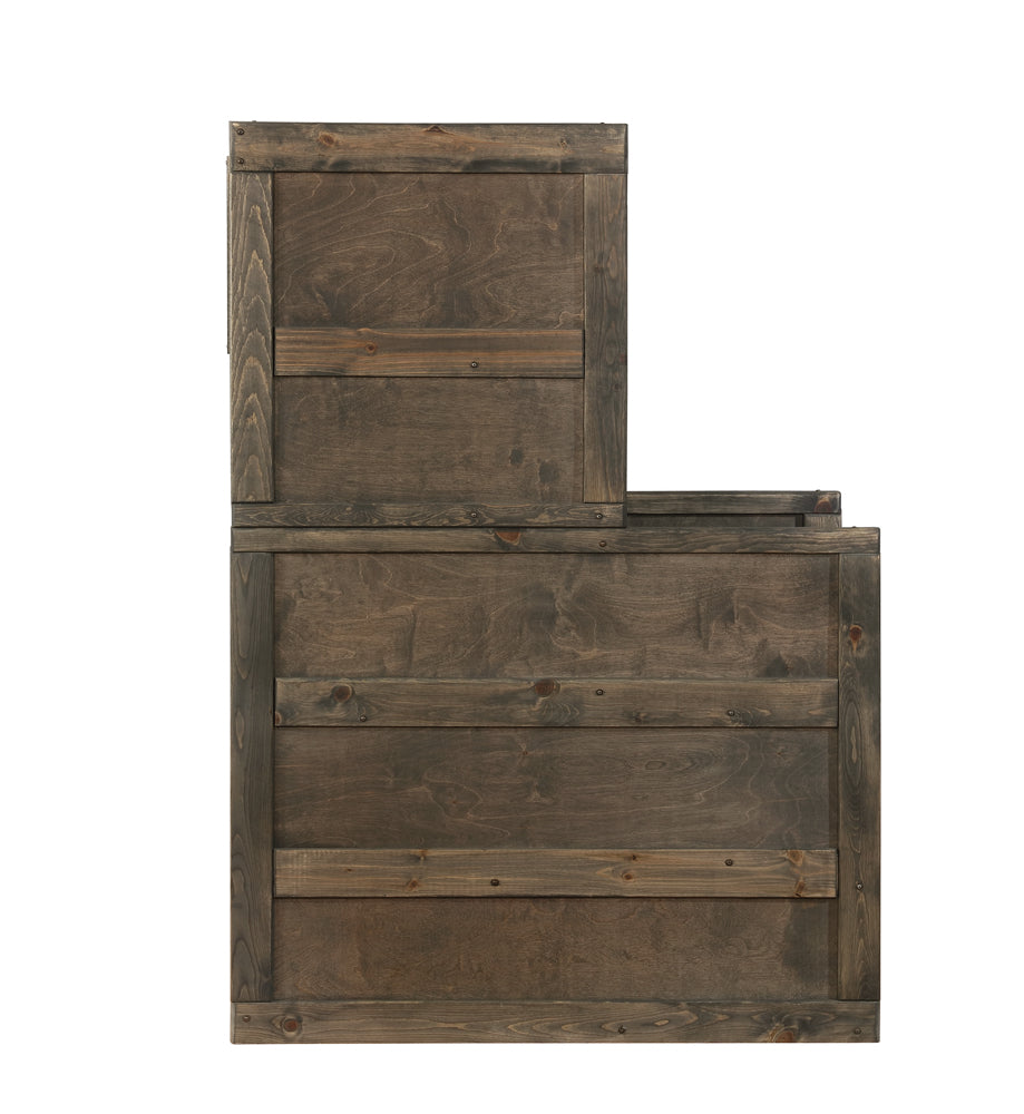 Wrangle Hill 4-drawer Stairway Chest Gun Smoke
