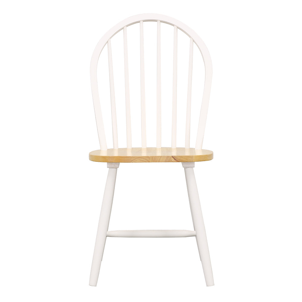 Cinder Windsor Side Chairs Natural Brown and White (Set of 4)