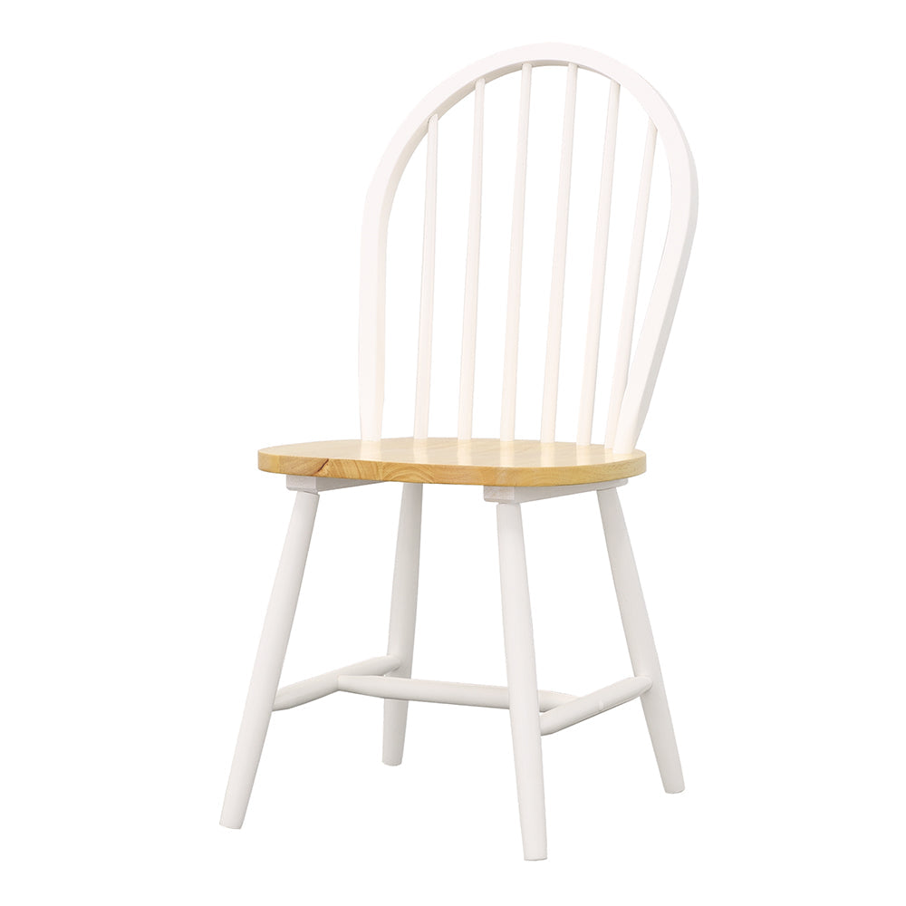 Cinder Windsor Side Chairs Natural Brown and White (Set of 4)