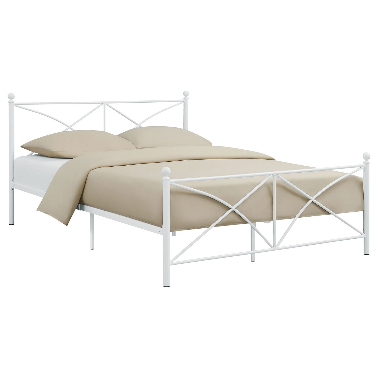 Hart Queen Platform Bed White