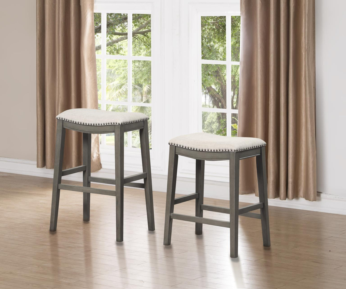 Barstool 30in Gray w/ Linen (2 per carton)