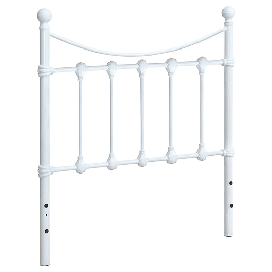 Marie Twin Metal Headboard White