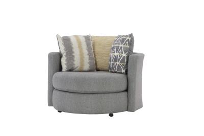 Stonewash Swivel Chair - Grey