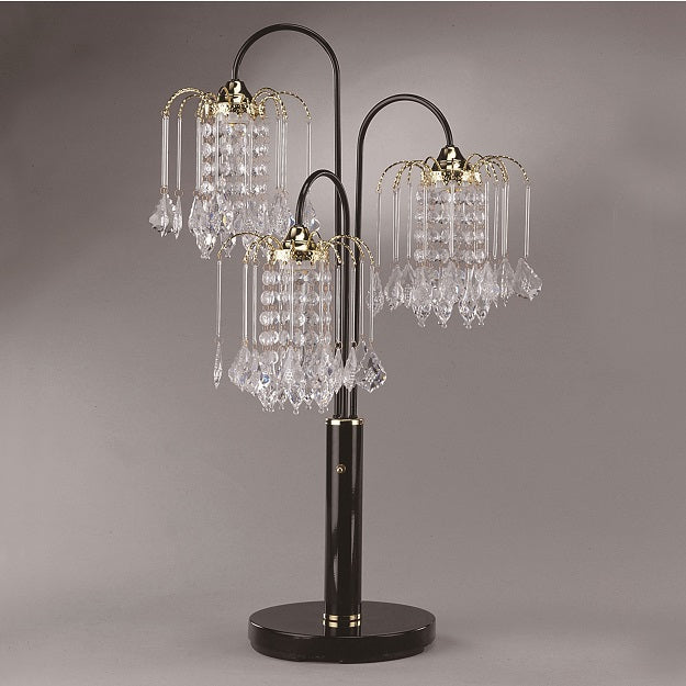 RAIN DROP BLACK TABLE LAMP 34 in