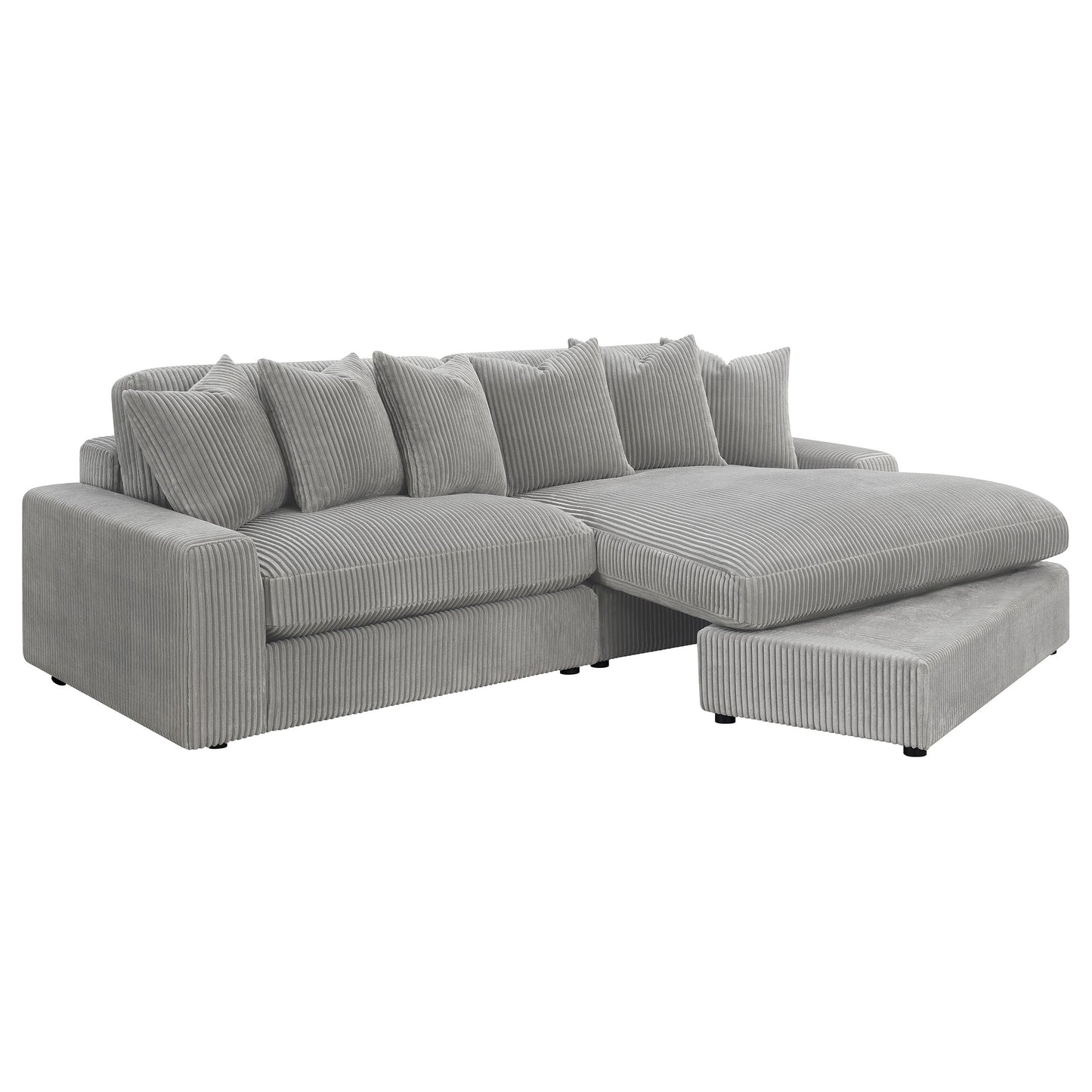 Blaine Upholstered Reversible Sectional Fog