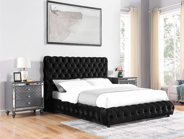 FLORY BLACK K. HEADBOARD/FOOTBOARD