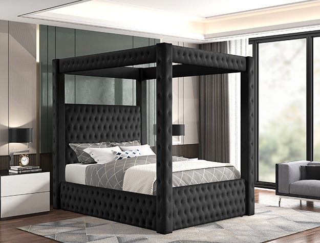 ANNABELLE BLACK KING/QUEEN HB/FB POST BLK