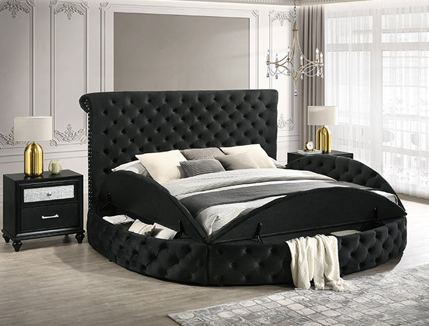 BRIGITTE BLACK QUEEN HEADBOARD