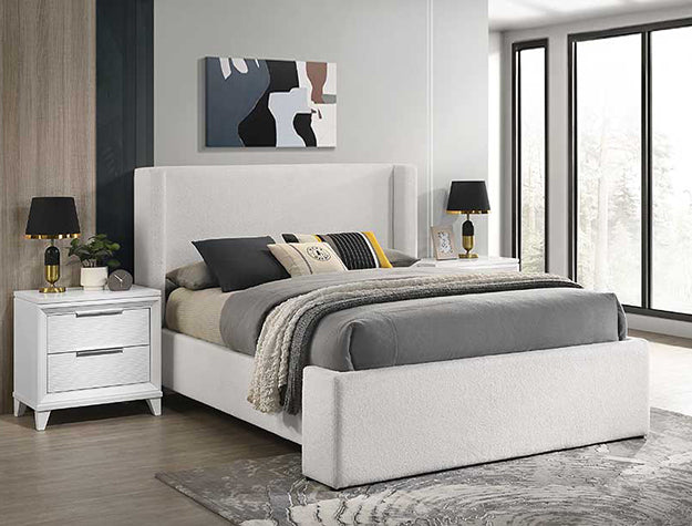 PORTIA WHITE KING/QUEEN BOUCLE RAIL
